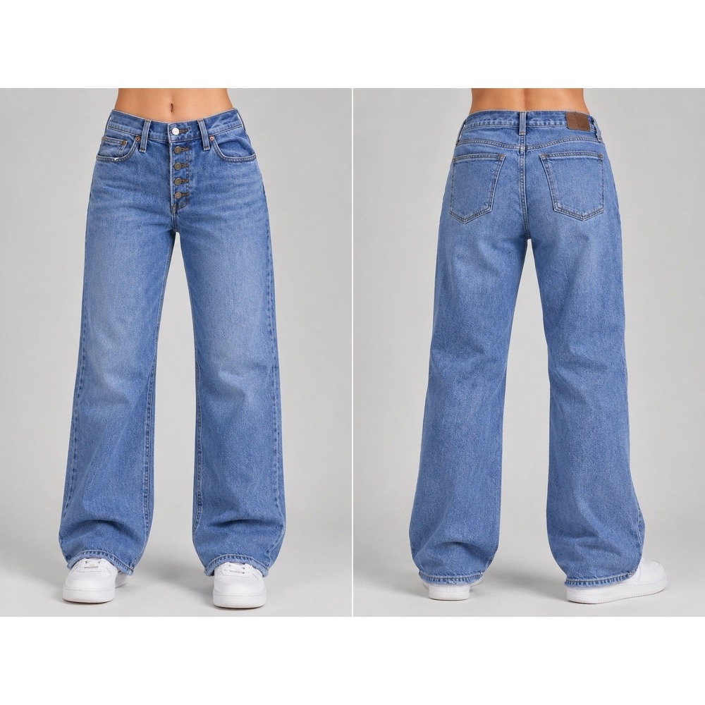 Madewell Perfect Vintage Jean Women's 28x27  Blue Mid-Rise Straight Denim